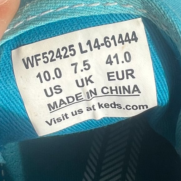 Keds Canvas Lace Ups in Sky Blue - Picture 7 of 8